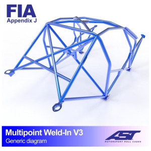 Multipoint E46 V3 rolkooi van AST Roll Cages voor de BMW E46 Coupé