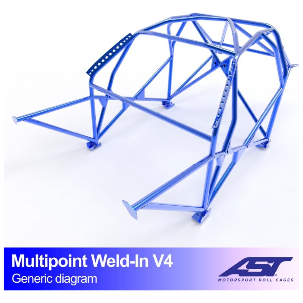 Multipoint E82 Coupé V4 rolkooi van AST Roll Cages gemonteerd in de BMW 1-Serie E82 Coupé
