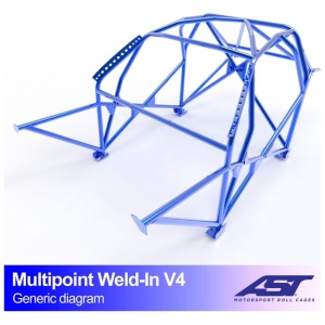 Multipoint E82 Coupé V4 rolkooi van AST Roll Cages gemonteerd in de BMW 1-Serie E82 Coupé