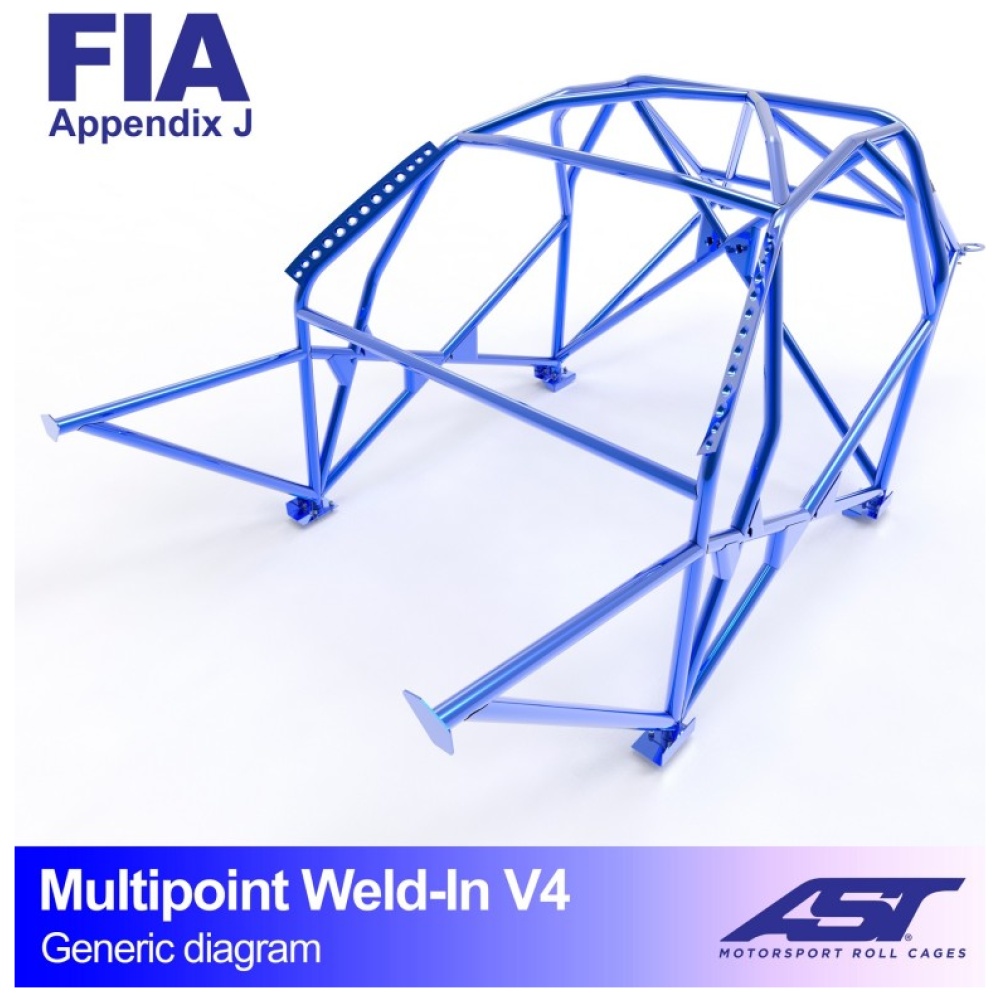 Multipoint E90 Sedan V4 volledige rolkooi van AST Roll Cages voor de BMW E90 sedan