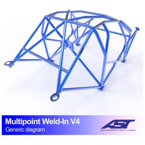 Multipoint E91 Touring V4 rolkooi van AST Roll Cages voor de BMW 3-Serie E91 Touring