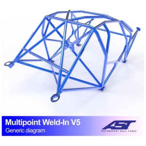 Multipoint F82 Coupé V5 inlas rolkooi van AST Roll Cages voor de BMW M4 F82 Coupé