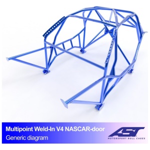 Multipoint G80 Sedan V4 NASCAR rolkooi van AST Roll Cages voor de BMW M3 G80 Sedan