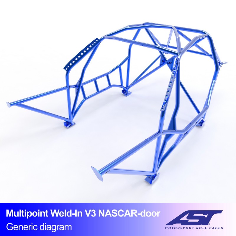 AST Multipoint Inlas Rolkooi BMW G82 Coupé V3 NASCAR-deur 1 Multipoint G82 Coupé V3 NASCAR rolkooi van AST Roll Cages voor de BMW 4-Serie G82 Coupé