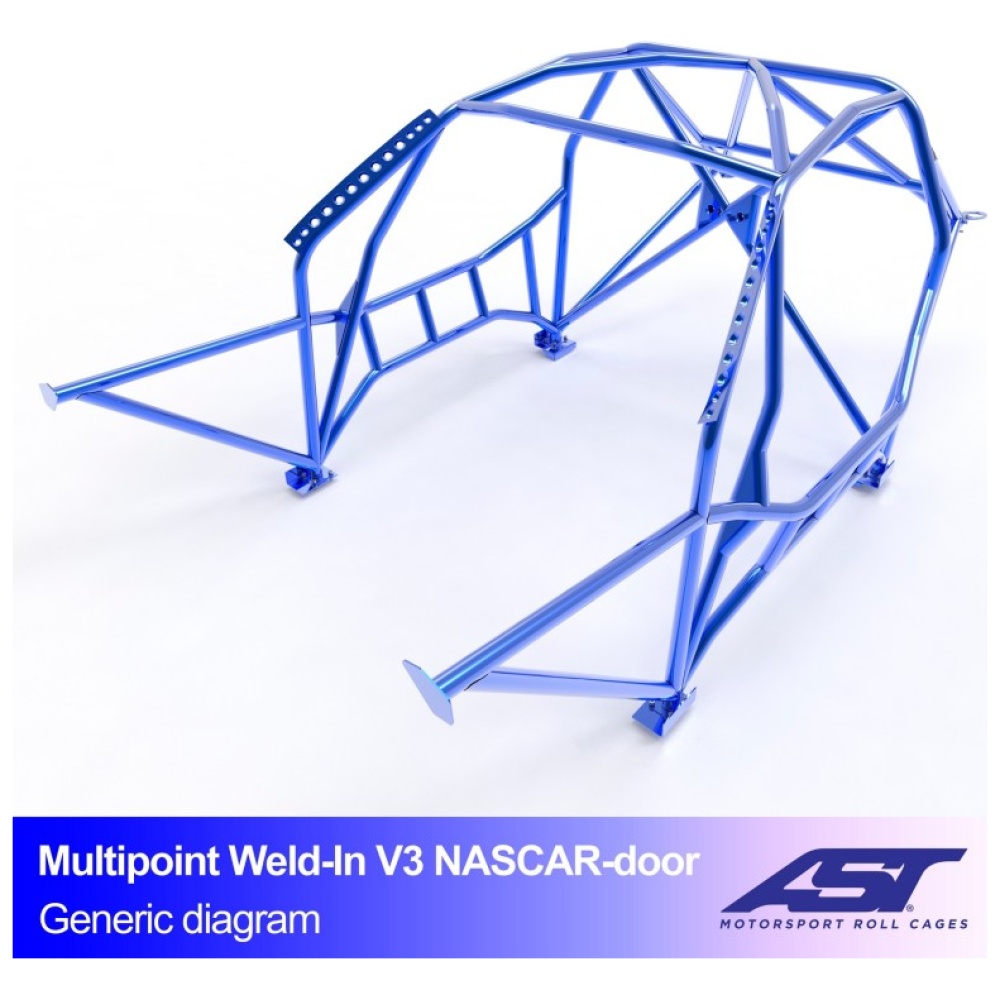 Multipoint G87 Coupé V3 NASCAR rolkooi van AST Roll Cages voor de BMW 2-Serie G87 Coupé