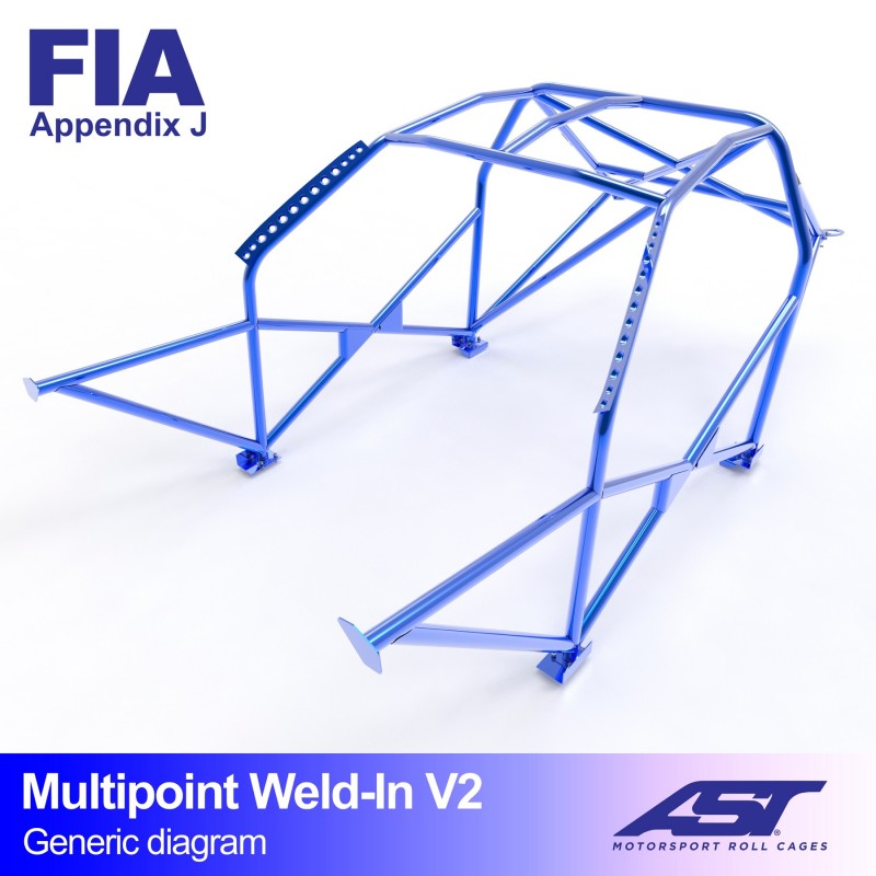 AST Multipoint Inlas Rolkooi Nissan 280Z S30 Coupé V2 1 Multipoint 280Z Coupé V2 met voorste versterkingsbalken, tienpunts ingelaste rolkooi voor de Nissan 280Z S30