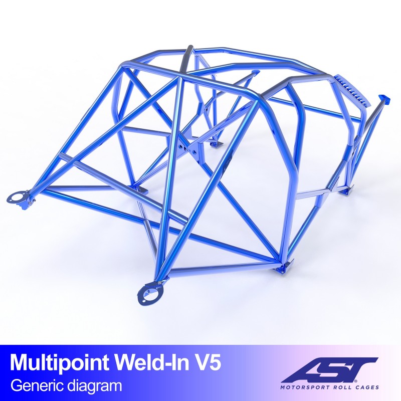 AST Multipoint Inlas Rolkooi Nissan Silvia PS13 Coupé V5 2 Volledige balkenset van de tienpunts AST inlaskooi in de tweedeurs Nissan Silvia PS13