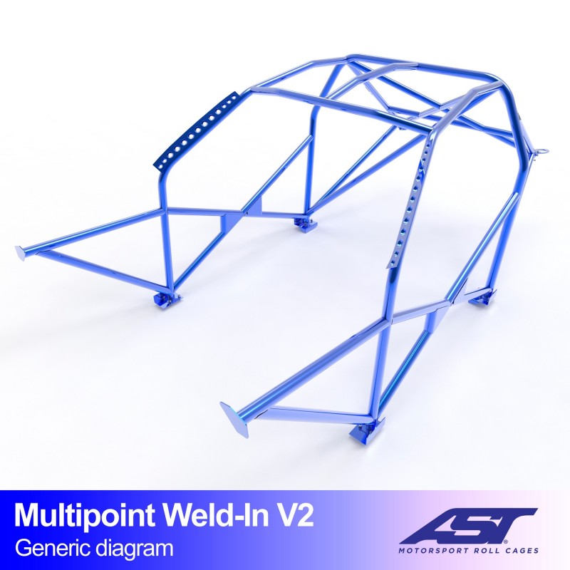 AST Multipoint Inlas Rolkooi Nissan Silvia S15 Coupé V2 1 AST Multipoint S15 Coupé V2 volledige rolkooi met schutbordbalken voor de Nissan Silvia S15