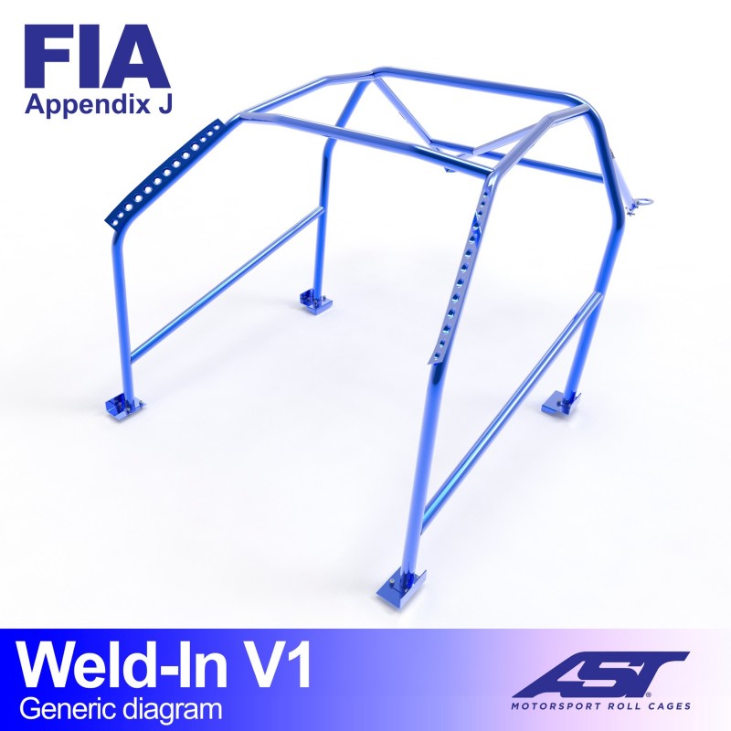 AST Inlas Rolkooi BMW E36 Sedan V1 (Weld-In, FIA Appendix J) 1 AST Inlas Rolkooi BMW E36 Sedan V1 - FIA lasrolkooi 45mm