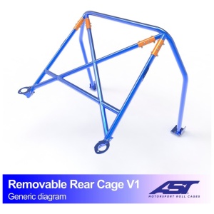 Uitneembare halve kooi E24 Coupé V1 van AST Roll Cages voor de BMW 6-Serie E24 Coupé