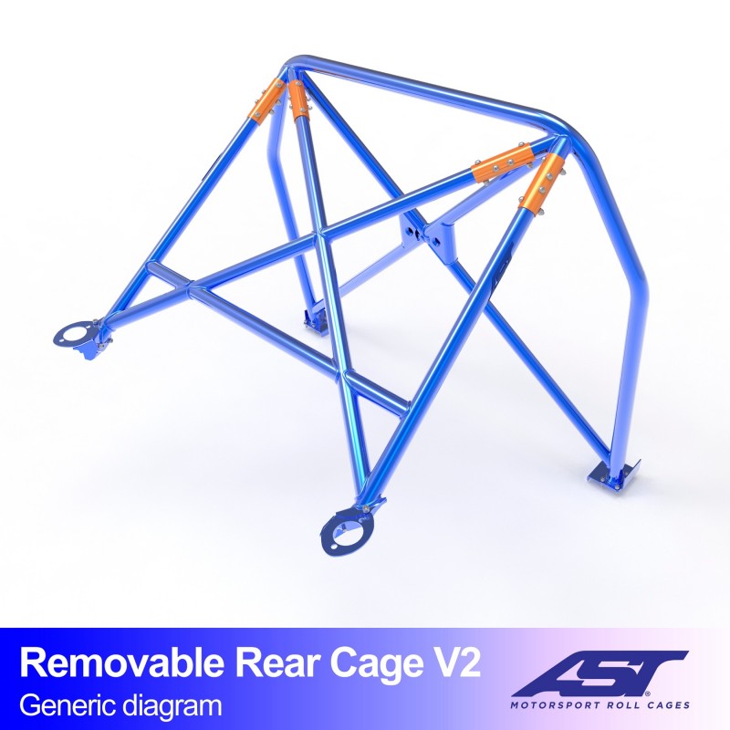 AST Uitneembare Halve Rolkooi BMW E81 V2 1 Uitneembare halve kooi E81 V2 rolkooi van AST Roll Cages voor de BMW 1-Serie E81 driedeurs