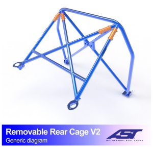 Uitneembare halve kooi E92 Coupé V2 rolkooi van AST Roll Cages voor de BMW 3-Serie E92 Coupé