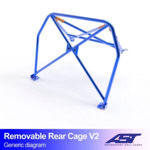 Halve rolkooi 350Z V2 van AST Roll Cages met extra buizen voor de Nissan 350Z Z33 Coupé