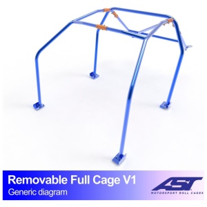 Uitneembare rolkooi E30 Coupé V1 van AST Roll Cages voor de BMW E30 Coupé