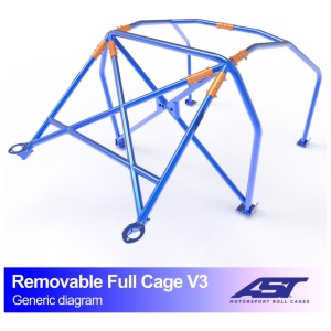 Uitneembare rolkooi E30 Coupé V3 van AST Roll Cages voor de BMW E30 Coupé