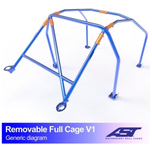 Uitneembare rolkooi E30 Sedan AWD V1 van AST Roll Cages in een BMW E30 325iX