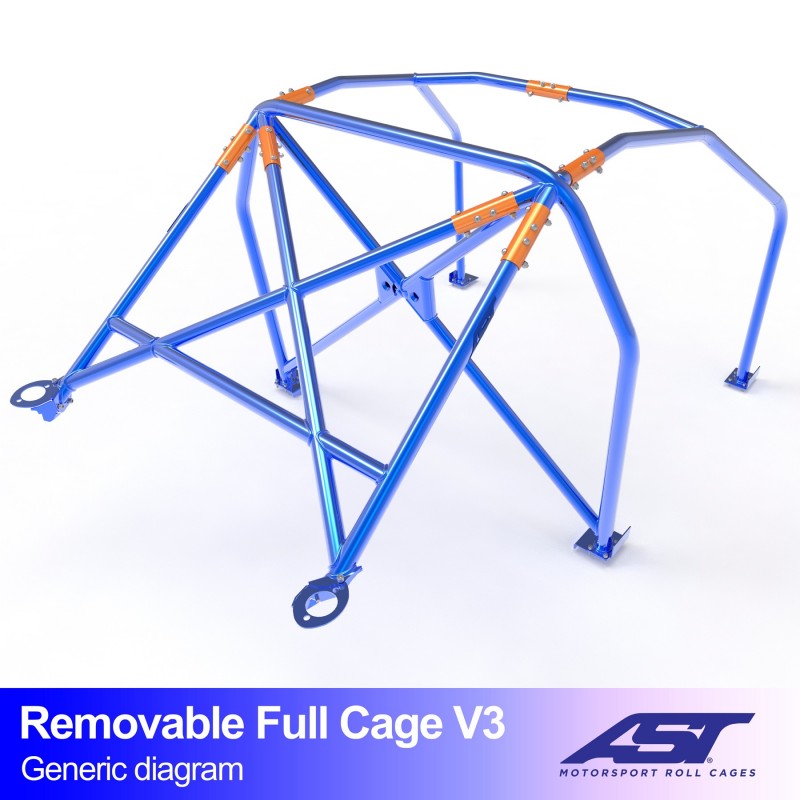 AST Removable Roll Cage BMW E30 Sedan AWD V3 1 Removable roll cage E30 Saloon AWD V3 by AST Roll Cages in a BMW E30 325iX