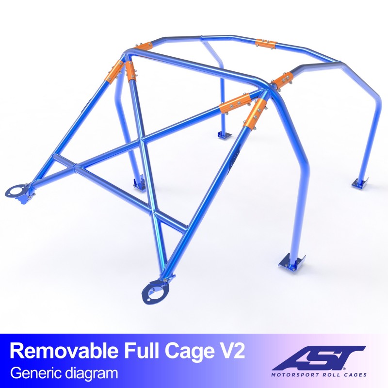 AST Arceau complet amovible Nissan 370Z Z34 Coupé V2 1 Arceau complet 370Z V2 d'AST Roll Cages, structure amovible 6 points pour la Nissan 370Z Z34 Coupé