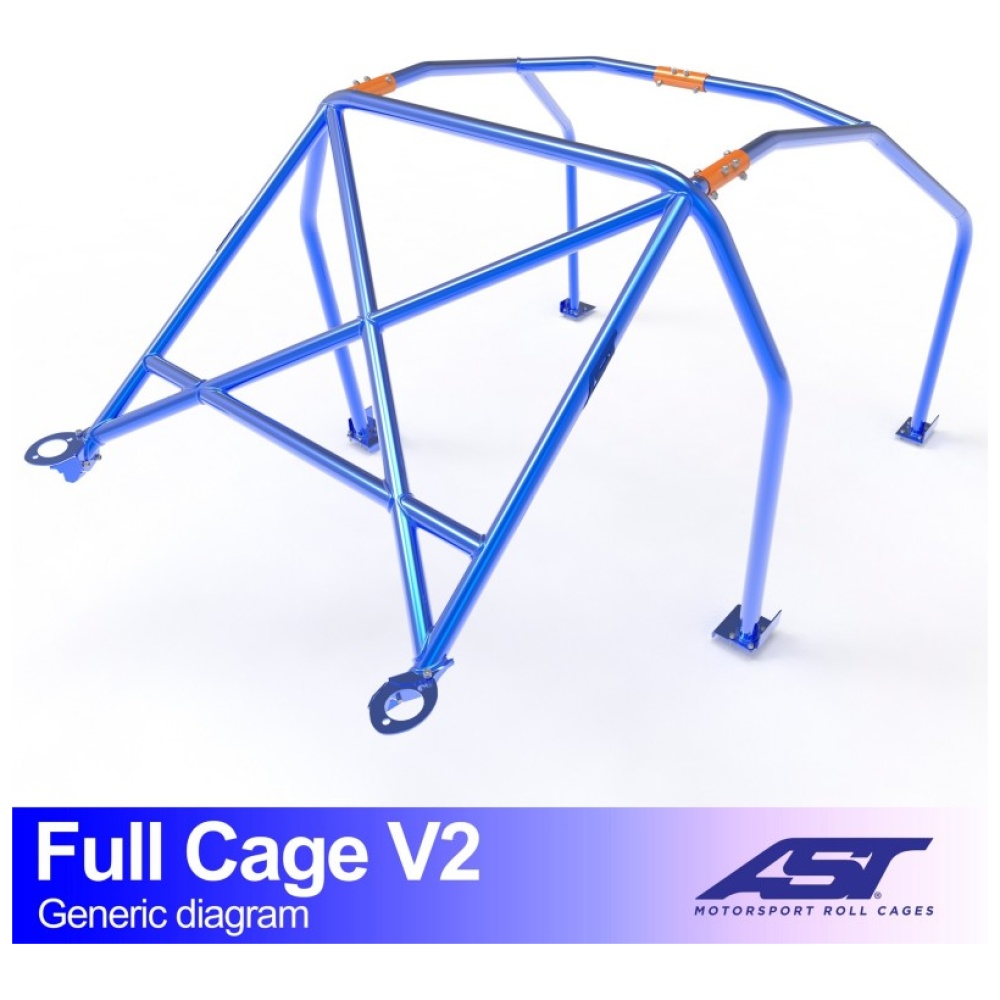 Volledige rolkooi E30 Coupé V2 van AST Roll Cages voor de achterwielaangedreven BMW E30 Coupé