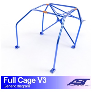 Volledige rolkooi E46 Coupé V3 van AST Roll Cages voor de BMW 3-Serie E46 Coupé