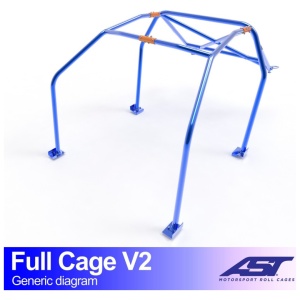 Volledige Rolkooi S14 V2 van AST Roll Cages voor de Nissan Silvia S14 Coupé