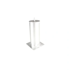Aluminium swirl pot van 1,5 liter met 8 mm aansluitingen en voetplaat