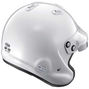 Arai GP-J3 open face helm in wit, schuin vooraanzicht