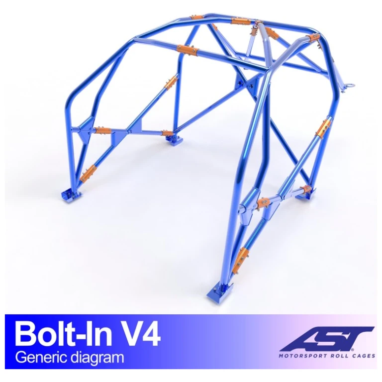Bolt-in GR Yaris V4 van AST Roll Cages voor de Toyota GR Yaris GXPA16 3-deurs Hatchback