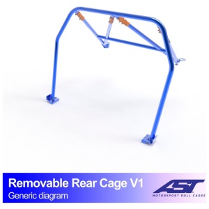 Halve rolkooi MR2 W30 V1 van AST Roll Cages voor de Toyota MR2 W30 2-deurs Roadster