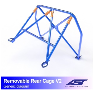 Halve rolkooi MR2 W30 V2 van AST Roll Cages voor de Toyota MR2 W30 2-deurs Roadster