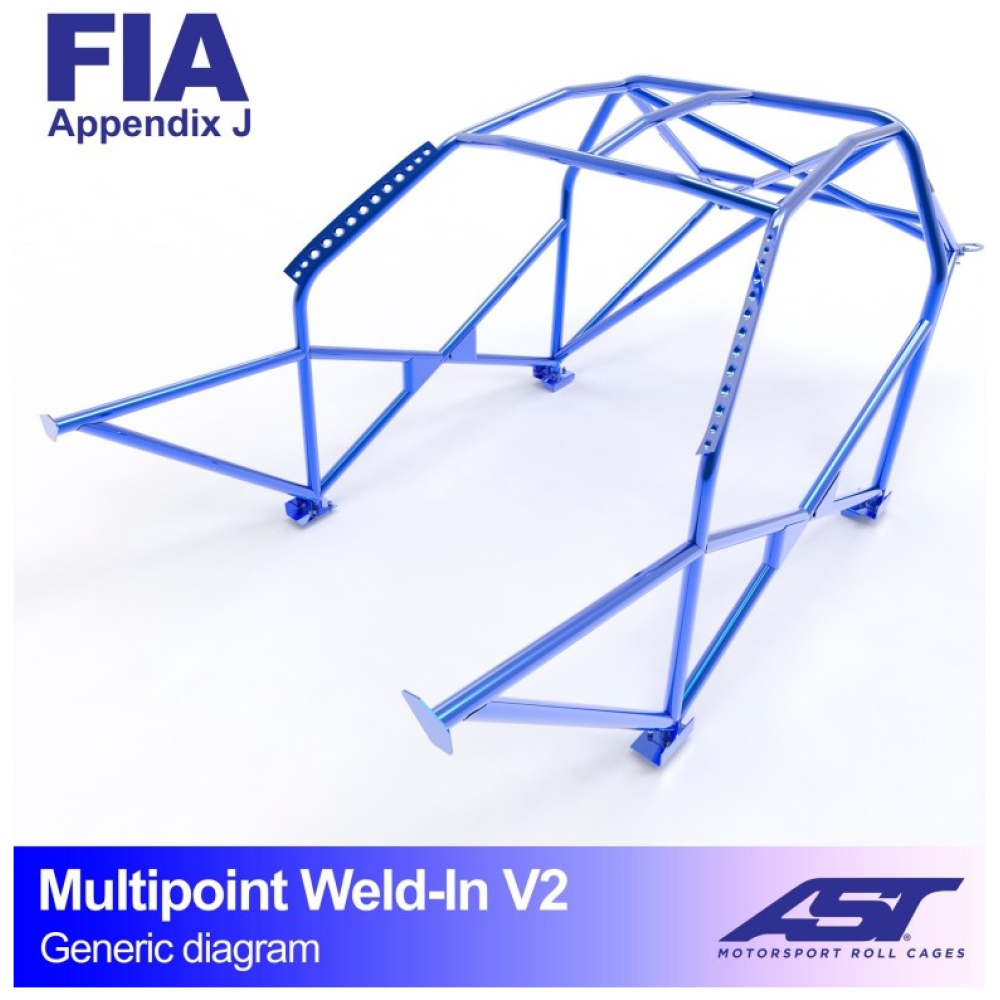 Multipoint AE86 Trueno V2 van AST Roll Cages voor de Toyota AE86 Sprinter Trueno 3-deurs Hatchback