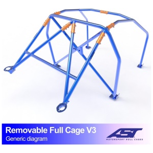 Volledige rolkooi MR2 W20 V3 van AST Roll Cages voor de Toyota MR2 W20 2-deurs Roadster