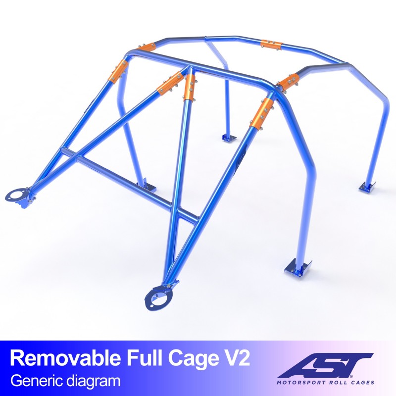 AST Uitneembare Volledige Rolkooi Toyota MR2 W30 2-deurs Roadster V2 1 Volledige rolkooi MR2 W30 V2 van AST Roll Cages voor de Toyota MR2 W30 2-deurs Roadster