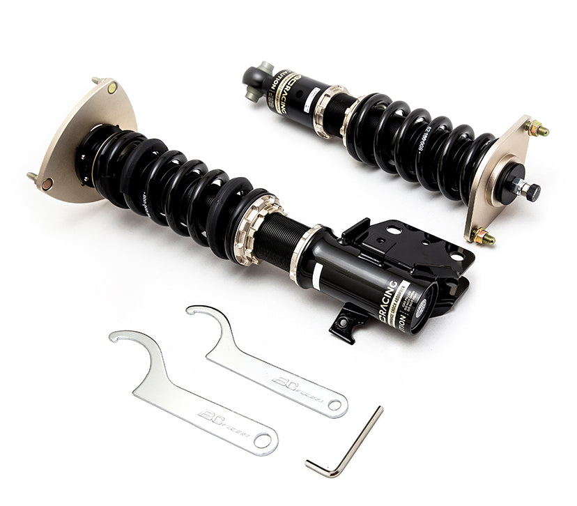 BC Racing BR schroefset BMW 1-serie E81/E82/E87 Hatchback/Coupe (04-13) 5.5/8 kg/mm 1 BC Racing BR schroefset E87 E82 voor de BMW 1-serie E81, E82 en E87, verstelbaar in hoogte en demping