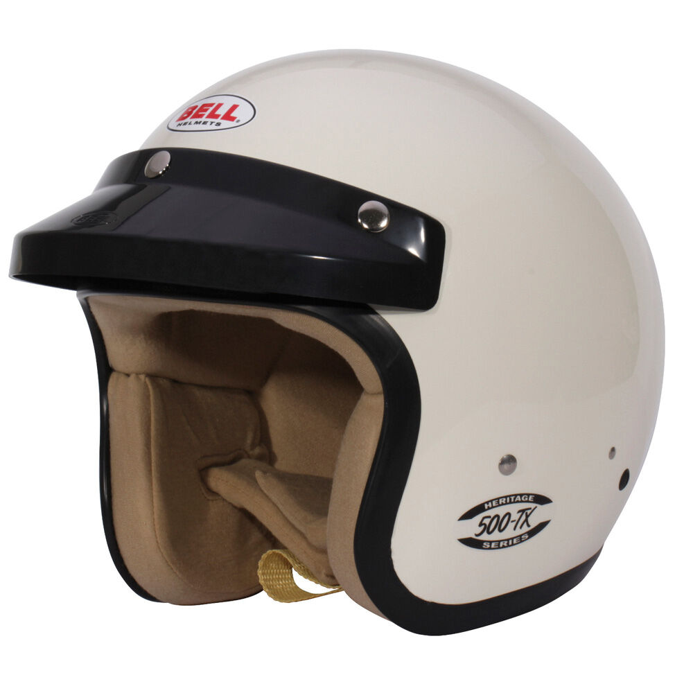 Bell 500-TX Classic open face helm 1 Bell 500-TX Classic open face helm in Heritage White glans