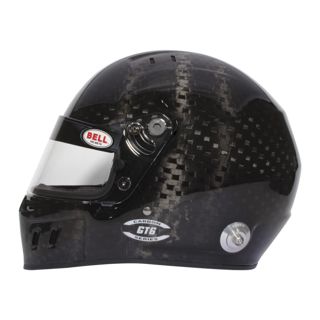 Bell GT6 Carbon full face helmet 2 Zijaanzicht van de carbon racehelm Bell GT6 voor GT en endurance