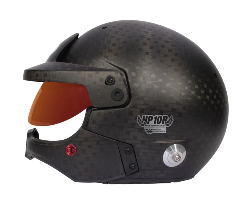Bell HP10 Evo-II Rally WW Carbon rallyhelm 3 Vooraanzicht van de carbon rallyhelm met vizier