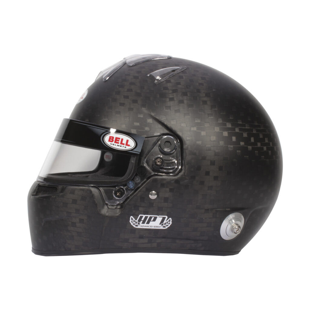 Bell HP7 EVO-IV integraalhelm 2 Zijaanzicht van de HP7 formulehelm met DSAF vizier