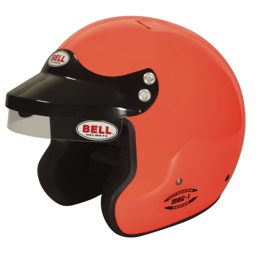 Bell MAG-1 Offshore helmet 1 Bell MAG-1 Offshore helm in oranje met zonneklep