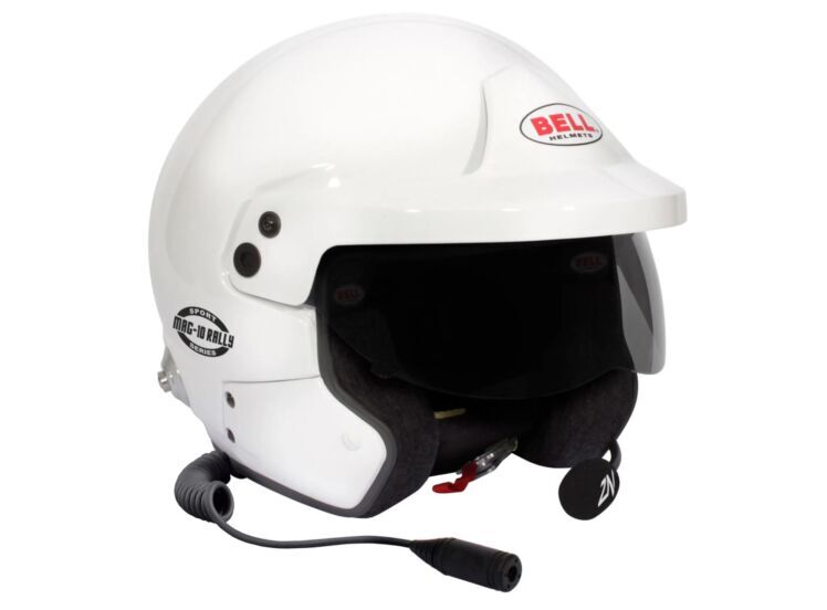 Bell MAG-10 Rally Sport rally helmet 1 Bell MAG-10 Rally Sport witte rallyhelm met microfoonboom