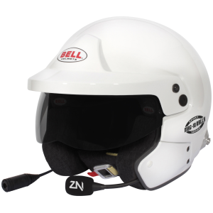Bell MAG-10 Rally Sport witte rallyhelm met microfoonboom