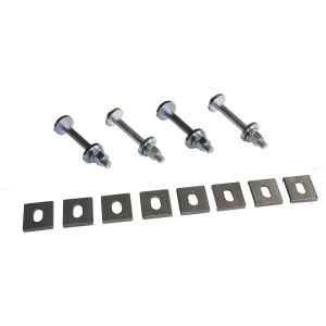 Camber kit achteras met acht verstelplaatjes en vier excentrische bouten