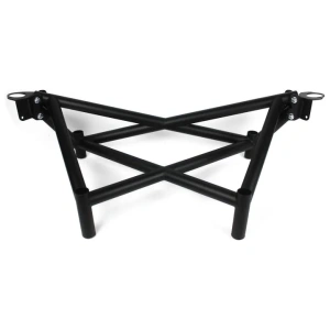 E46 X brace 6-punts versteviging voor de achteras van de BMW E46, zwart gepoedercoat