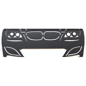 E60 E61 sleutelhanger: zwart sleutelrek in de vorm van een BMW 5-serie