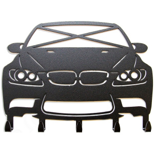 E92 E93 sleutelhanger: zwart sleutelrek met het front van de BMW E9x