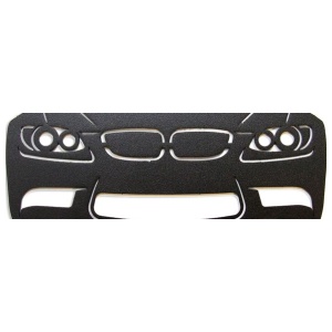 E92 E93 sleutelhanger: zwart sleutelrek met het front van de BMW E9x