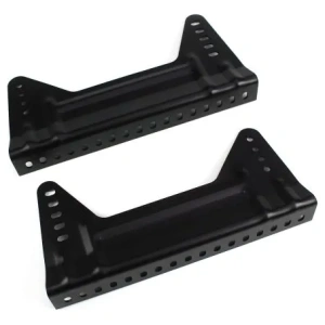 Kuipstoelbevestiging sportstoel: twee zwarte stalen zijbeugels