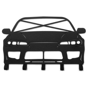 Nissan S15 sleutelhanger: zwart sleutelrek met het front van de Silvia S15