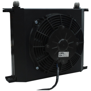 Oliekoeler diffuser voor een 7 inch ventilator op een koeler van 30 rijen