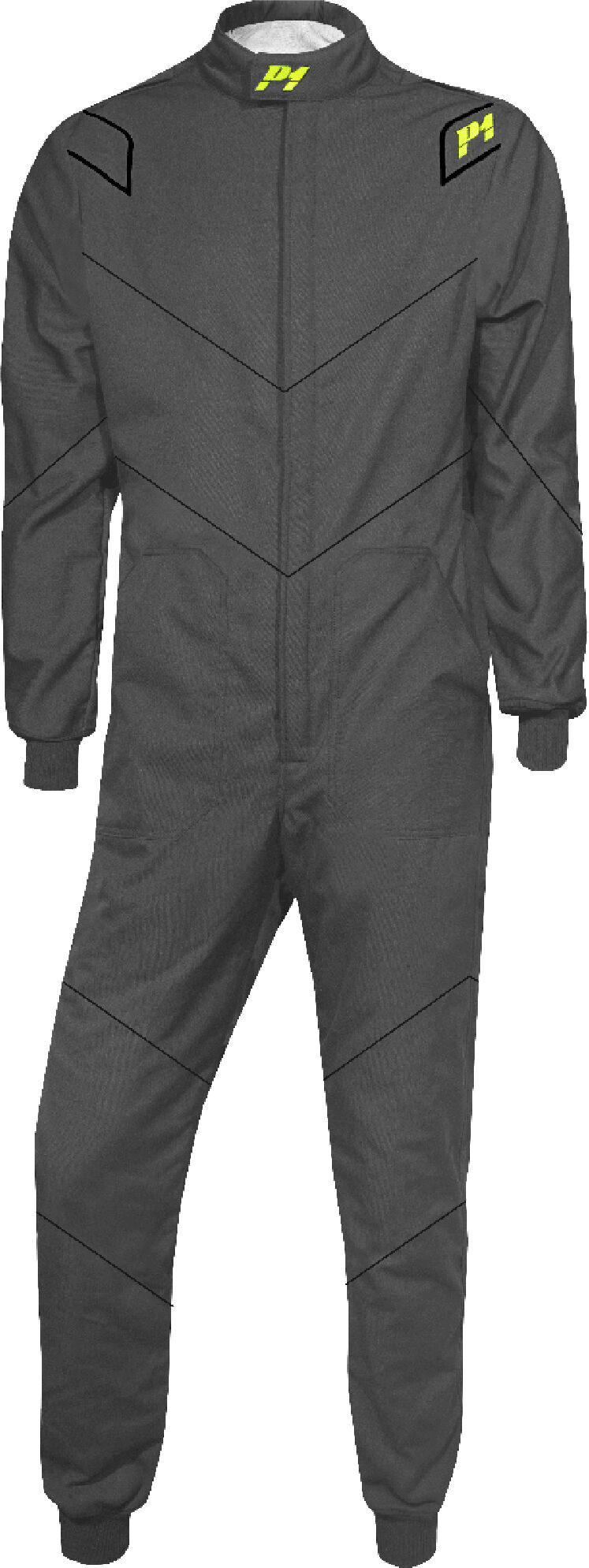 P1 Corsa FIA racing suit 2 Raceoverall van P1 in zwart met antraciet, uitvoering Corsa